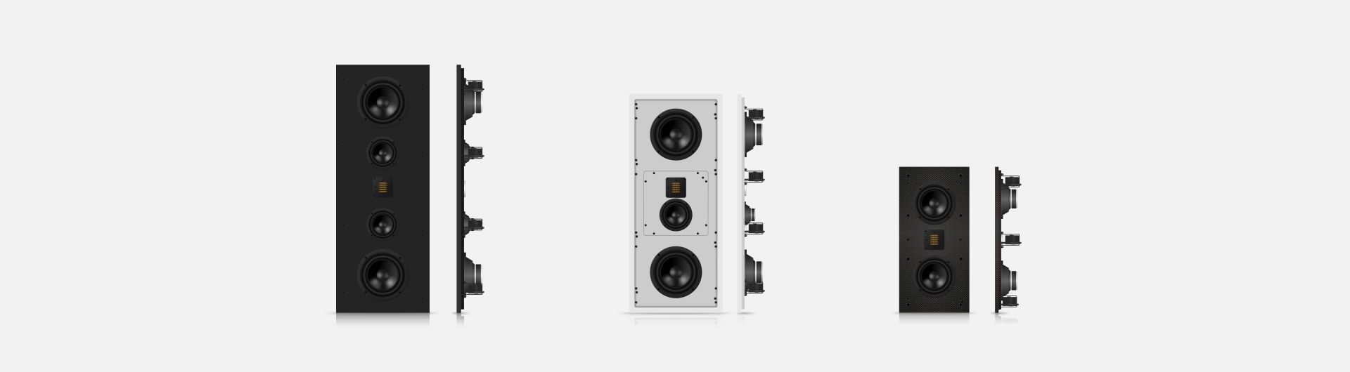 In-wall speaker with AMT